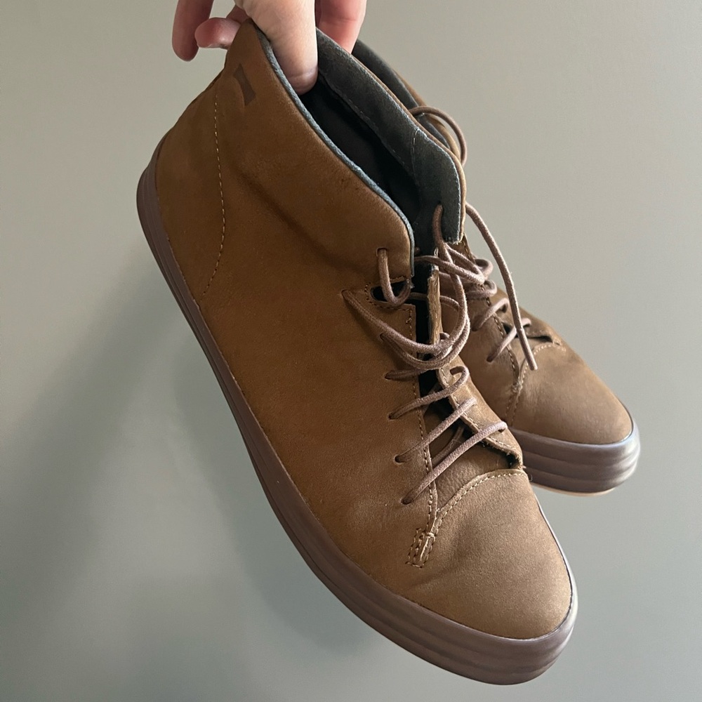 Men's Brown Casual High-Top Sneakers